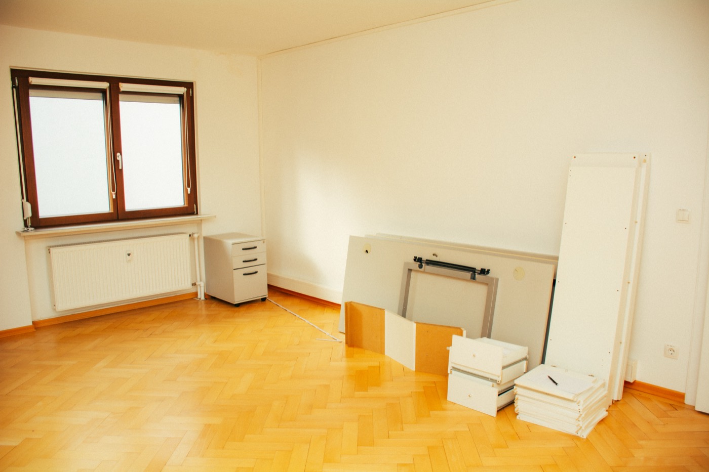 Empty office before renovation